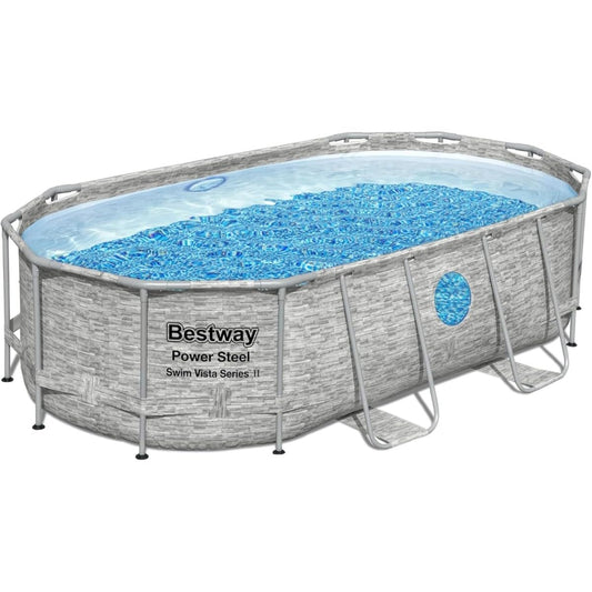Bestway Oval Pool Set 4,27x2,50x1,00 m Blau